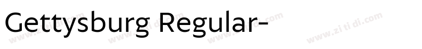 Gettysburg Regular字体转换